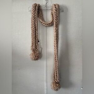 Coco + Carmen Blush knit braided scarf NWT